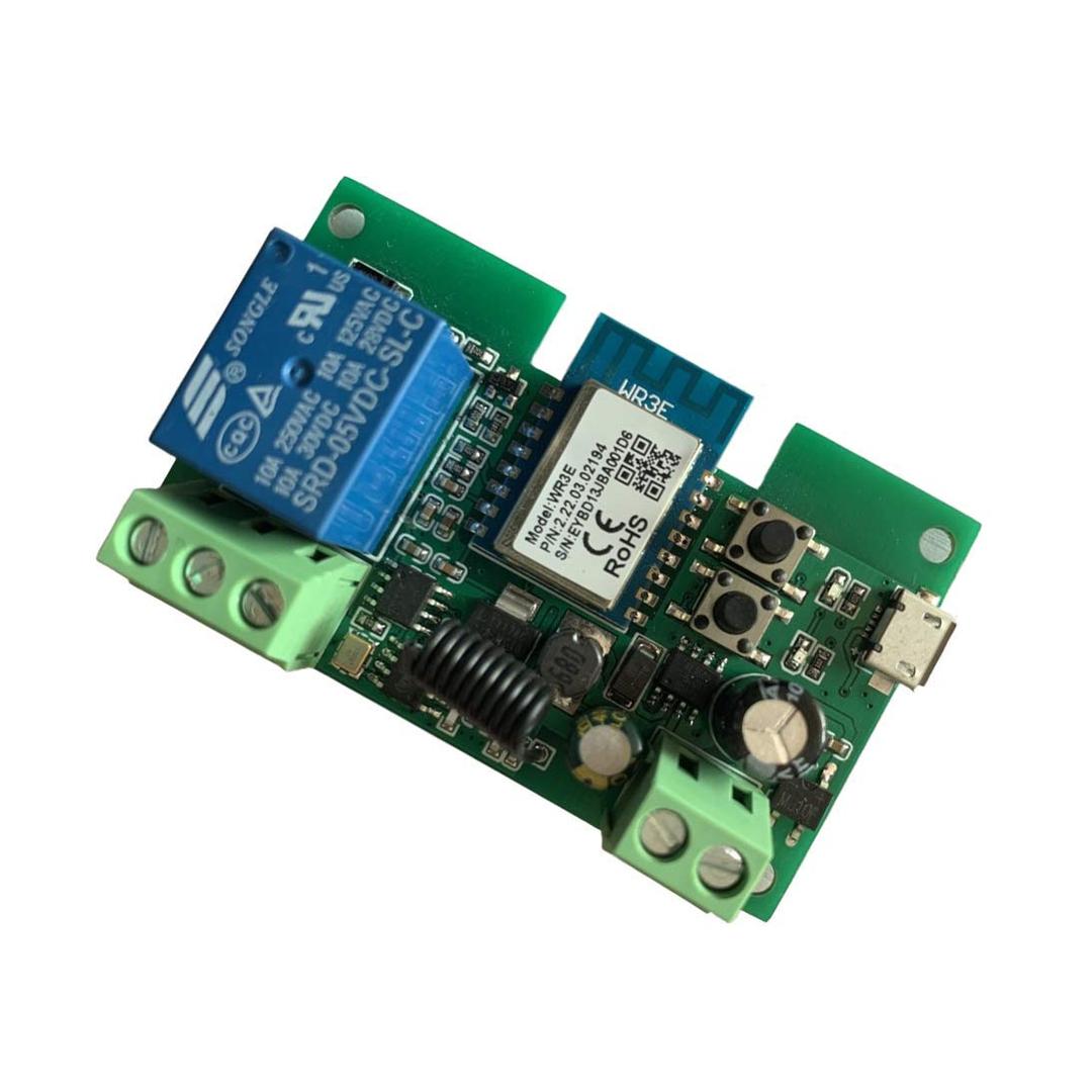 WiFi Wireless Smart Switch Relay Module for Smart Home 5V 5V/12VBa Applied to Access Control, Turn on PC, Garage Door (1CH Smart Life app)