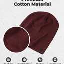 Warm Slouchy Beanie Hat - Deliciously Soft Daily Beanie in Fine Knit (One Size-Large, Wine)