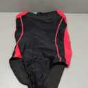 beautyin Women's One Piece Athletic Racerback Swimsuit Slimming Bathing Suit, Black/Hot Pink, XL