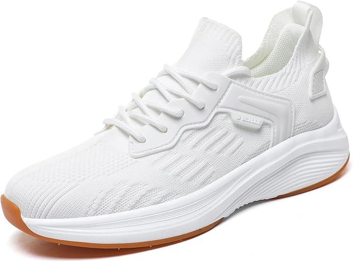 Slip On Casual Walking Shoes Lightweight Breathable Jogger Running Shoes Comfortable Workout Gym Fashion Sneakers With Yellow line & for Men Women EU 44