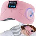 LOVE EYE Sleep Headphones Bluetooth 5.4 Sleeping Eye Mask Wireless Music Earphones with HD Speakers for Side Sleepers Total Blackout Cotton Mask for Travel, Home, Office, Unique Gifts