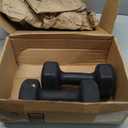 Amazon Basics Neoprene Dumbbell Hand Weights, 12 Pounds, Pair, Black
