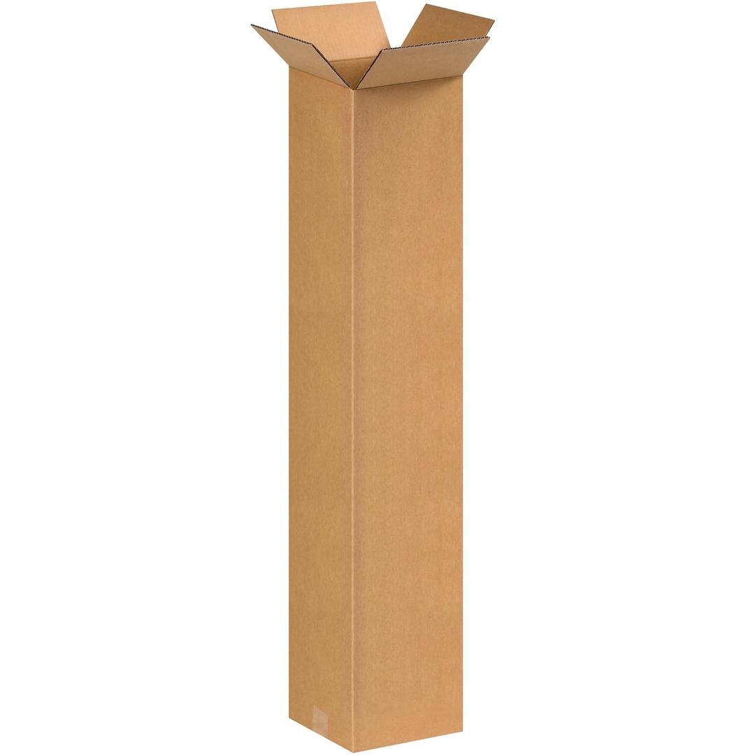 BOX USA Shipping Boxes Large 8"L x 8"W x 42"H 20-Pack, Cardboard Box for Shipping, Moving, Mailing, Packing, Packaging and Storage