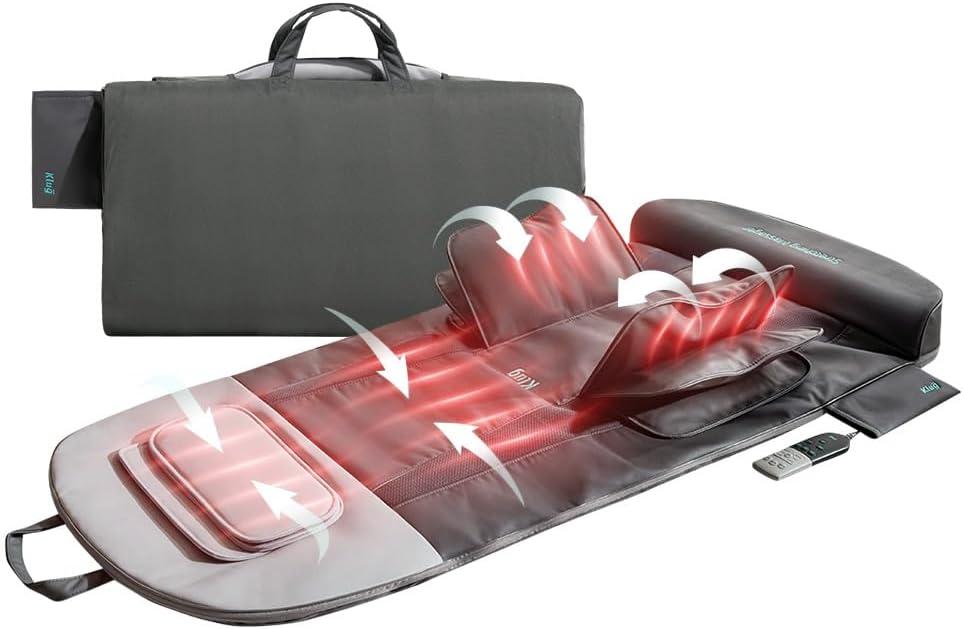 Klug Stretching Massager Ultra, Effortless auto-Stretching Mat, Ease Back & Neck Pain with 3 Intensity Levels 7 Exceptional Programs, 2 Levels of Heat Function, Foldable & Portable Design