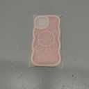 Jusy Butterfly Phone Case for iPhone 12/12 Pro, Compatible with MagSafe, Silicone Cute Butterfly Curly Wave Edge Phone Case, Slim Shockproof Protective Phone Cover for Women Girls, Pink