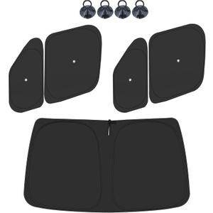 Front Windshield  Side Window Sun Shade for 2014-2025 Dodge RAM ProMaster Full Size Cargo Van, Foldable Window Sunshade Sun Visor Protector, Window Shades Blocks UV Rays Heat, Pack of 5