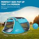 Easy Pop Up Tent 2-4 Person Waterproof - Pop-Up Camping Tents Automatic Tent Throw Pop Up Instant Flip Pop Tent for Camping,by ZOAMKE