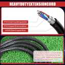 Kanayu 10 Pcs 6 Feet Extension Cord, 16 Awg Sjw Heavy Duty Power Cable 13 Amps 125v Extension Cable with 3 Prong for Indoor Outdoor Electrical Kitchen Appliances, Ul Listed(Black)
