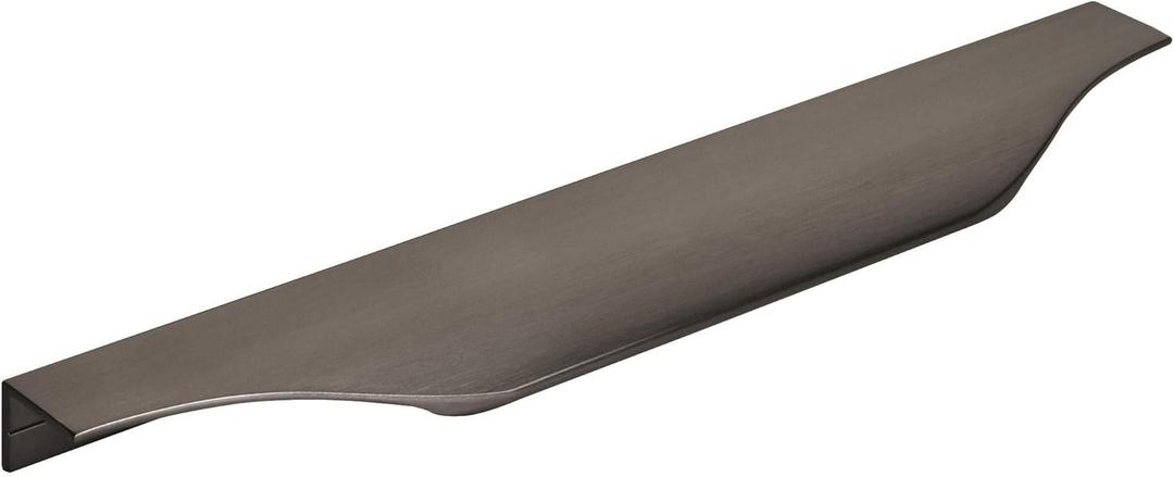 Amerock | Cabinet Edge Pull | Black Chrome | 8-9/16 inch (217 mm) Center to Center | Aloft | 1 Pack | Drawer Pull | Drawer Handle | Cabinet Hardware Black Chrome