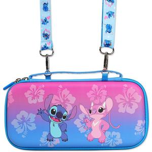 PERFECTSIGHT Cute Carrying Case Compatible with Nintendo Switch Lite OLED Console, Kawaii Hard Shell Travel Carry Case with 10 Game Card Slots,a Wrist Strap, Portable Protective Storage Bag