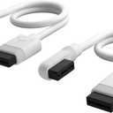 Corsair iCUE Link Slim Cables - 1X 200mm Straight/Slim 90° - White