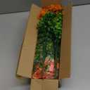 Artificial Mums for Outdoor Fall Decor Fall Flowers, 12 Bundles Fake Mums Artificial Flowers Fall Decorations for Home, Fake Plants for Outdoor Planters UV Resistant for Porch Yard Outside (Orange)