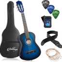 Ashthorpe 30-inch Beginner Acoustic Guitar Package (Blue), Basic Starter Kit w/Gig Bag, Strings, Strap, Tuner, Picks