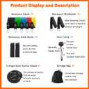 Resistance Bands Set with Door Anchor Training System, 5 Colors Stackable up to 150LBS, Includes 5-Angle Door Training Tool, Home Full Body Workout Bands, Handles, Ankle Straps, Portable Bag