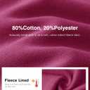 Womens Fleece Lined Half Zip Pullover Cotton Winter Warm Sweatshirt for Women with Thumbhole Pocket (Pink)