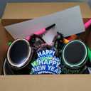 Beistle Glowing Black Light Reactive New Year's Eve Party Assortment for 50 People with Light Up Accessories, NYE Photo Booth Props and Favors, One Size, Multicolor