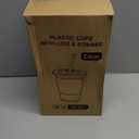 20 oz 100 Pack Clear Plastic Cups with Lids, Sturdy Iced Coffee Cups with Sip Lids, Disposable Food Safe Smoothie Cup for Cold Drinks, Juice, Milkshake