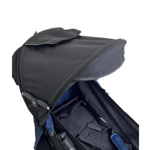 Universal Stroller Canopy Stroller Replacement Parts Shade Umbrella Stroller Canopy with Attachment Retractable Pram Sun Shade with Mesh Window Storage Pocket Adjustable