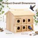 Purple Martin Bird House, Large 12-Room Wooden Birdhouse for Outdoors