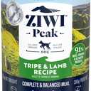 ZIWI Peak Canned Wet Dog Food All Natural, High Protein, Grain Free, Limited Ingredient, with Superfoods (Tripe & Lamb, Case of 12, 13.75oz Cans) Best By October 10 2026