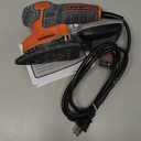 BLACK+DECKER Detail Sander, 1.2 Amp, 16,000 OPM, Compact Design, 3-Position Grip for Comfort, Includes Dust Collector, Corded (BDEMS600)
