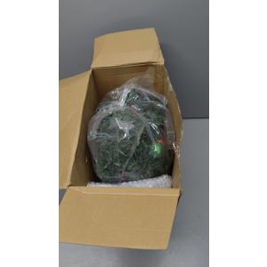 9 ft Christmas Garland with Lights Prelit Christmas Garland with Artificial Flower Cedar Glitter Metallic Ball Ornaments Xmas Garlands for Mantle Stairs Outdoor Decor, Battery Operated