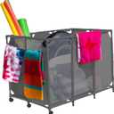 Modern Blue Pool Storage Bin - XX-Large | Nylon Mesh Basket Organizer For Your Goggles, Beach Balls, Floats, Swim Toys & Accessories | Air Dry Quickly & Easily Roll To Your Home Garage or Shed, Gray