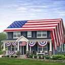 Tudomro 30 x 50 ft Extra Large American Flag for Outdoor Waterproof Big 250th 4th of July Heavy Duty USA Flag with Embroidered Star, Sewn Stripes and Brass Grommet Patriotic Decor for Independence Day