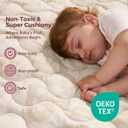 Momcozy Baby Play Mat for Floor, 50x50 Thickened Playpen Mat, Playmate for Baby Tummy Time, Waterproof & Non-Slip, Foldable Outdoor Mat with Carrying Handle, Leopard