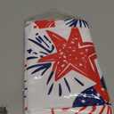 4th of July Fireworks Tablecloth Patriotic Round Table Cloth Washable Table Cover for Home Kitchen Party Picnic 60 Inch