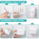 20 Pcs Pegboard Bins and Cups with Hooks and Loops, Peg Board Hooks Assortment Organizer, Pegboard Storage Arrangement Bin Kit, Peg Board Cup Holder for Garage Workshop Workbench, White