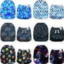 Mama Koala 1.0 Cloth Diapers for Babies, 6 Pack Pocket Shell Only (NO Inserts) - One Size Washable and Reusable Pocket Diapers for Newborns and Toddlers - 160002