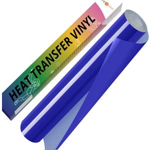HTVRONT Royal Blue HTV Vinyl Roll - 12" x 10ft Royal Blue Iron on Vinyl for All Cutter Machine & Silhouette Cameo, Heat Transfer Vinyl Rolls for t Shirts - Easy to Cut & Weed for Heat Vinyl Design