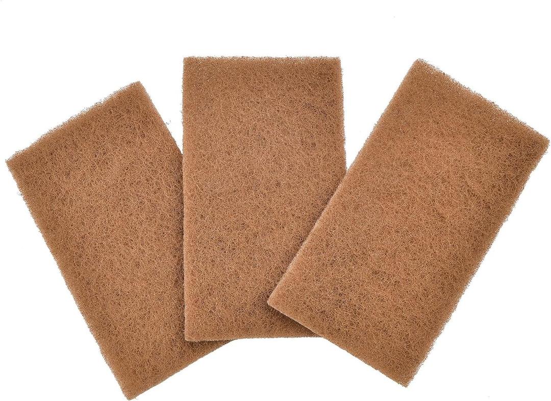 Full Circle Neat Nut Walnut Scour Pads, Pack of 3 Dual-Sided Non-Scratch Dish Scrubbers Made with Plant-Based & Recycled Materials, Durable Kitchen Cleaning Supplies