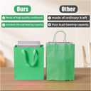 2 x Pikalon 6 pcs Neon Green Gift Bags with Handles, Large 9.84"x4.33"x14.17" Bright Color Gift Wrap Paper Bag Party Favor Bag Boutique Retail Bags for Wedding Birthday Baby Shower Wedding Welcome Party Supplies (Green, 9.84x4.33x14.17 Inches)