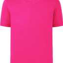 QBK 2T to Youth Neon Shirt Kids UPF 50+ Dry Fit Athletic Short Sleeve Rash Guard T Shirts for Boys Girls Sports Undershirt (Pink)