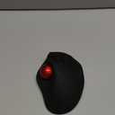Ergonomic Wireless Trackball Mouse, 3 Device Connection (Bluetooth or 2.4G USB Receiver) Bluetooth Quiet Computer Mouse, 2*AAA Battery Thumb Laptop Mice with 5 Level DPI for PC/Laptop/Mac/Windows Red