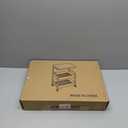 3 Tier Rolling Cart, Utility Rolling Carts with Wheels, Heavy Duty Metal Storage Organizer Rolling Cart for Art, Book, Snack, Kitchen, Office, Bathroom, Laundry, Dorm, Home (Black)