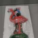 Solar Flamingo Gnome Garden Decor Statue, Outdoor Funny Solar Light Decoration for Yard, Patio, Lawn, Unique Housewarming, Birthday Gift for Women, Mom, Grandma