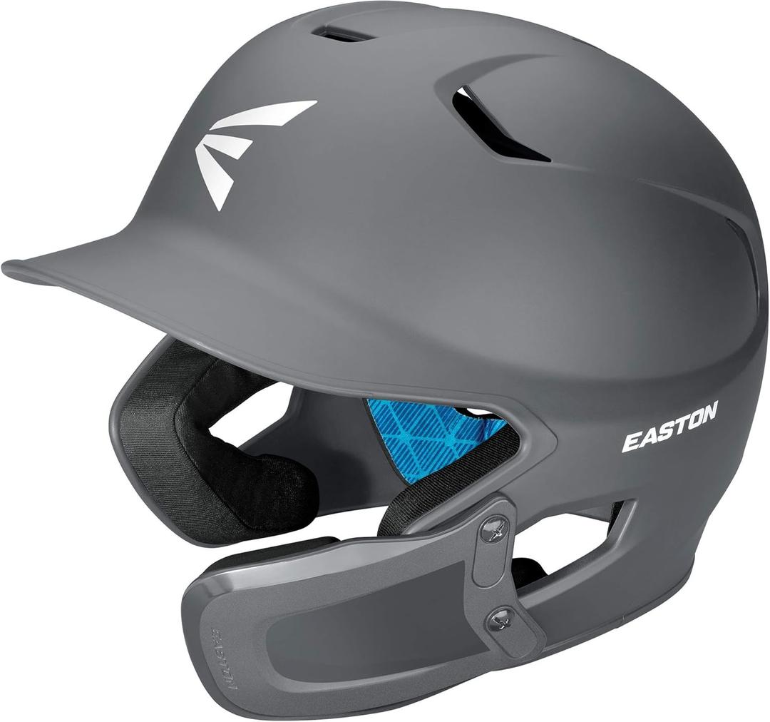 Easton Z5 2.0 Baseball Batting Helmet | Reversible Jaw Guard Included (SR (7 1/8 - 7 1/2), Matte Charcoal)