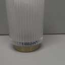 Battery Operated Lamp, Cordless Table Lamp with Timer, Desk Bedside Lamps with LED Warm Light, Glass Small Table Lamp for Bedroom, Bathroom, Living Room, Home Decor - Frosted White