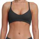 Comper Women's Thin Straps Stretchy Wirefree Workout Bras Lightweight Workouts Bralette with Adjustable Straps
