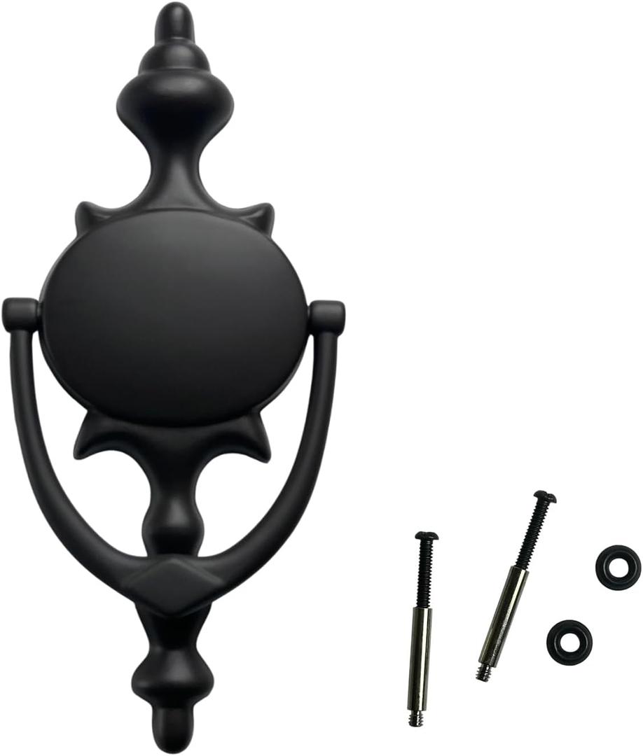 QCAA Solid Brass Door Knocker, 7-3/4", US10B ORB Oil Rubbed Bronze, 1 Pack, Made in Taiwan