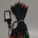 Holiday Pride Red & Green Christmas Lights - 100 Count Red & Green Mini Lights on Green Wire (22.5 Ft) - for Indoor & Outdoor Use - UL Listed - Static/Flashing Modes - Connectable