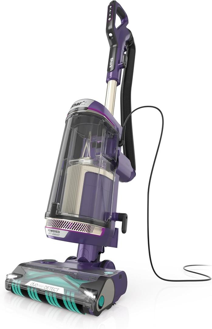 SHARK POWERDETECT Upright Vacuum Cleaner with DuoClean Technology, Odor Neutralizer Technology, Powered Lift-Away, Self Cleaning Brushroll, Anti-Allergen Complete Seal (Eggplant)