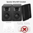 Saiyin Passive Bookshelf Speakers, 2-Way Passive Speakers, 3.5" Woofer & Silk Horn Tweeter, 60Hz Bass for Home/Office/Theater Pair (Needs Amplifier or Receiver to Operate)