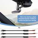 SDSACZMU Radar Detector Mount,Rearview Mirror Rod Radar Mounting Bracket+Rearview Mirror Hard Wire Power Cord kit16,with Inline Fuse (for Escort Max / Max2/ MAX360 Radar)