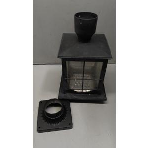 LPNPMGW8031217 Solar Post Light Outdoor, Dusk to Dawn Outdoor Post Lamp, 3-in-1 Mounting (Pier/Pole/Hanging), Wireless Black Waterproof Fence Pole Light with Seeded Glass for Garden Yard Patio Entryway
