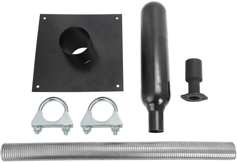 Generator Exhaust Extension Silencer Kit With Insulated Through-Wall Mounting Plate, Generator Exhaust Extended Muffler Kit For Generators Reduces Noise And Heat Transfer