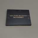 RedJoe 22 Momme 100% Mulberry Silk Bonnet Hair Wrap for Sleeping, Adjustable Silk Scrunchies Sleep Cap for Women Men Hair Care, Head Scarf Night Caps with Elastic Stay On Head, 1Pc(Black,Black)